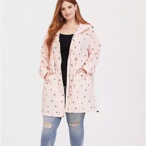 Torrid Rain Jacket with bird detail. Womens plus size 1